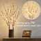 Lighted Branches with Timer 70 LED Fairy Lights 18in Battery Operated, Willow Branches with Lights for Vase Christmas Holiday Home Decor